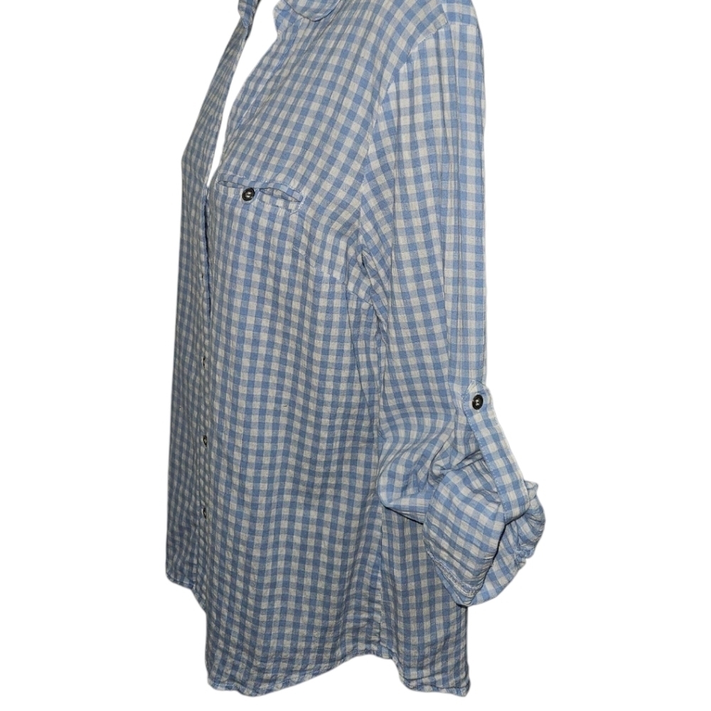 Kut From The Kloth Plaid Button Up Long Sleeve Top - Picture 3 of 3